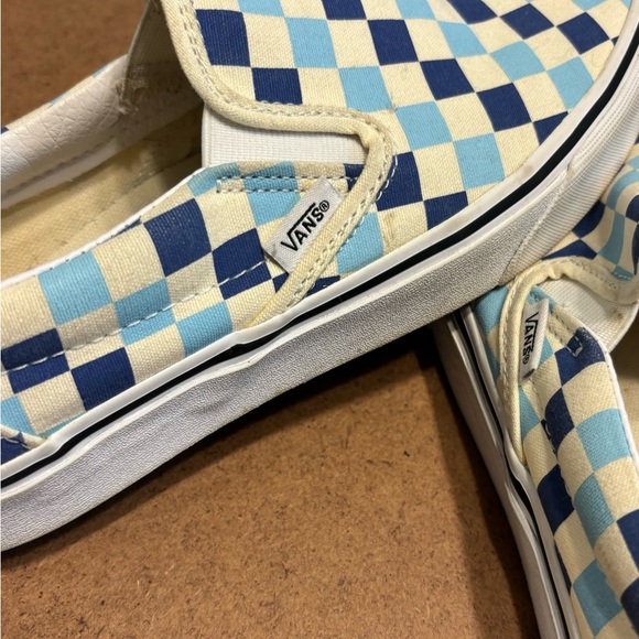 Vans Classic Slip Ons Blue Checkerboard Women’s Size 8.5. EUC Unisex - Picture 9 of 10
